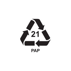 PAP mark icon symbol sign vector