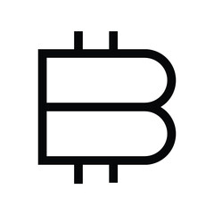 bitcoin icon vector