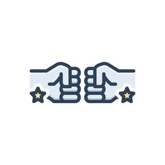 Color illustration icon for commitment