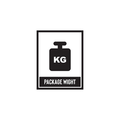 package weight icon symbol sign vector