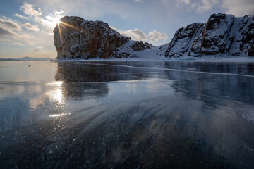 The rugged cliffs of Oltrek Island