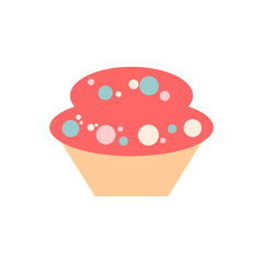 illustration of a cupcake with sprinkle