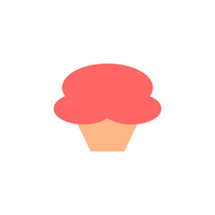 pink cupcake icon vector