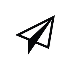 send message icon, paper plane vector