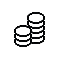pile of coins icon vector