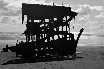 ship wreck in the sea