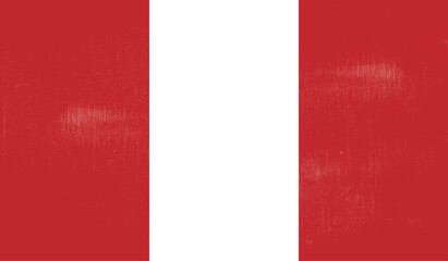 Grunge Peru flag. Peru flag with waving grunge texture.