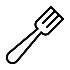 fork icon, kitchen utensil vector