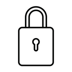padlock icon, security vector
