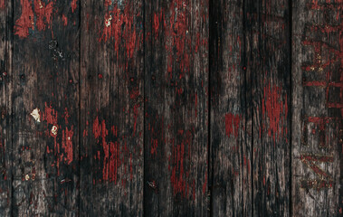 Brown wood texture with cracked paint residues.Abstract background,blank template.rustic weathered...