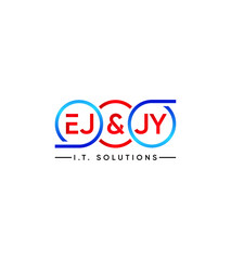EJ & JY IT Solutions logo template, Vector logo for business and company identity 