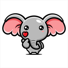cute cartoon elephant vector design