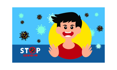 Washing hand for coronavirus prevention,COVID-19 prevention,Vector illustration.