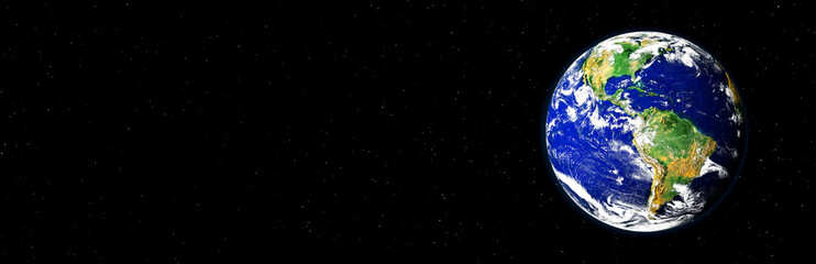 Planet earth globe view from space showing realistic earth surface and world map as in outer space point of view . Elements of this image furnished by NASA planet earth from space photos.