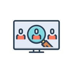 Color illustration icon for identifies