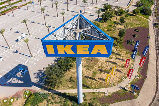 Classic Ikea Mega Sign, Aerial Image.