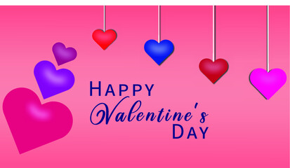 Happy Valentine's Day Background Design. Vector Deign 
