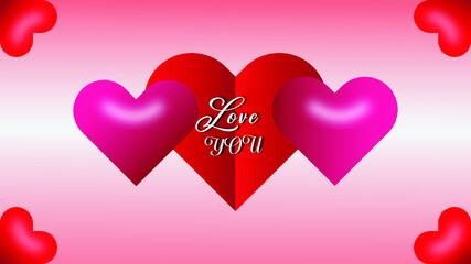 Valentine's Day Background Design . Love Balloon