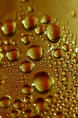 Yellow water drops macro background modern high quality prints