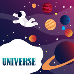 Fototapeta na wymiar space universe poster. vector illustration