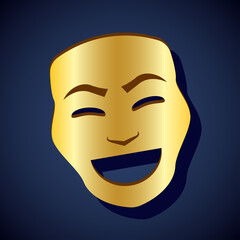 laughing theatrical mask expression. vector illustration