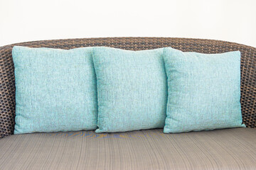 Fototapeta na wymiar Pillow on sofa decoration interior of living room area