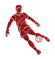 Naklejka premium Gaelic Football Male Player Vector