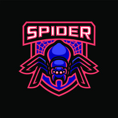 Spider sport mascot logo design