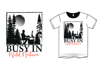 Busy in Wild Nature T-Shirt Design