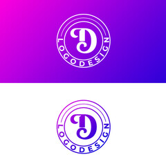 Obraz premium D letter classic logo design vector template