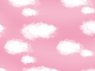 clouds in the pink sky. Cute background for graphic design.