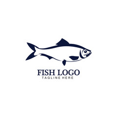 Fish abstract icon design logo template,Creative vector symbol of fishing club or online shop.