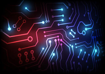 Circuit technology background with hi-tech digital data