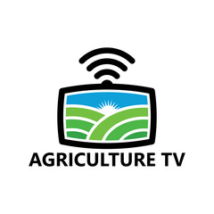 Agriculture TV logo template design