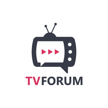TV forum logo template design