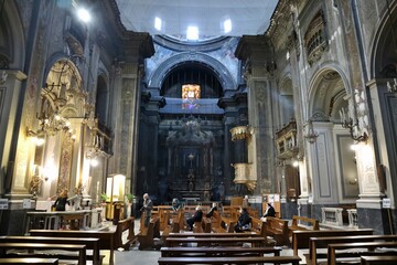 Obraz premium Napoli - Interno della Chiesa di Santa Brigida