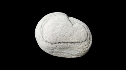 stones isolated on black background.