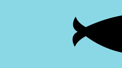 Class action concept. A large fish eats small fish that rebel and attack it.