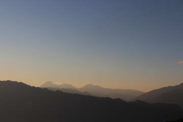 sunset in the mountains