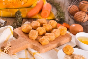 Pumpkin chicken meatballs. 