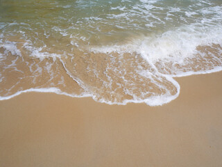 wave on the sand beach