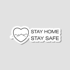 Stay Home Stay Safe icon sticker