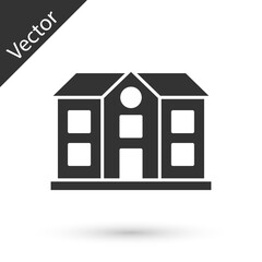 Grey House icon isolated on white background. Home symbol. Vector.