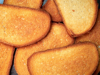 Sliced Fried Bread. Fried toast for breakfast