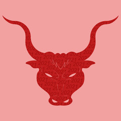 Ox Chinese New Year 2021 Vector and Icon
