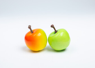 apples on white background