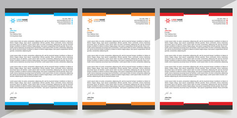 Letterhead Design Template With Vector Format For Business And Company