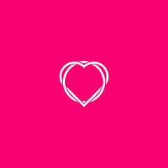 Letter O heart logo icon graphic design vector 