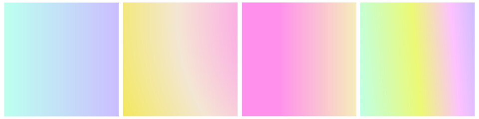 Set of vector gentle pastel simple trendy gradients. 2021 collection of modern colors. Isolated palette for decoration, web design. Stretching color, background, template, blank. Pink, beige, blue