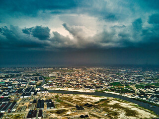 view of the city of lekki and its environs